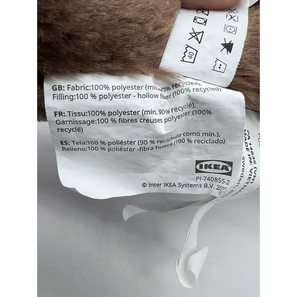 IKEA SKOGSDUVA Otter Plush Stuffed Animal Brown & Cream Soft Toy 17 3/4”